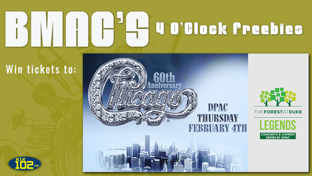 Feature: https://d3733.cms.socastsrm.com/2026/09/28/bmacs-four-oclock-freebies-win-tickets-to-chicago/