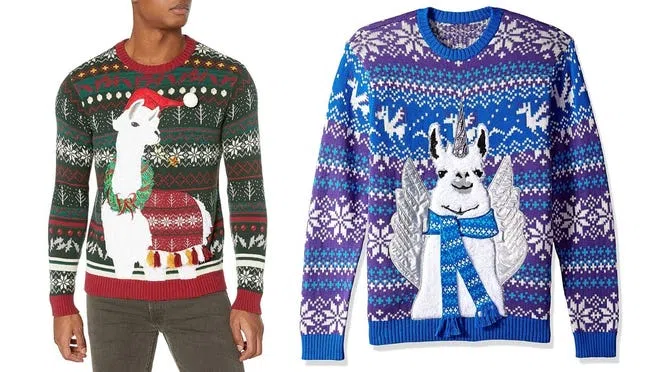 There's nothing (or everything?) lame about a llama sweater.