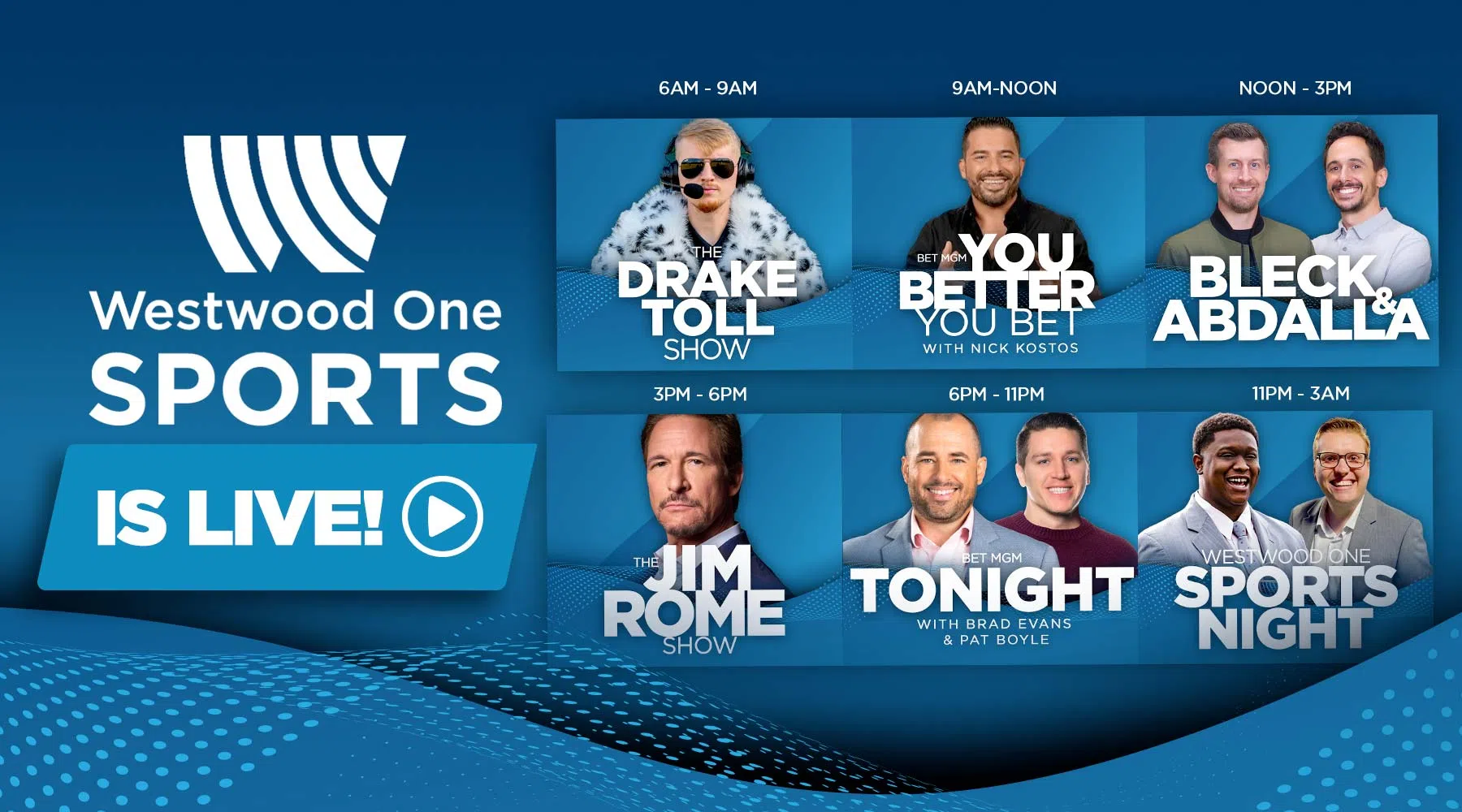 Westwood One Sports Network - Westwood One Sports Network - LISTEN LIVE |  Audacy, image size:1800x1000