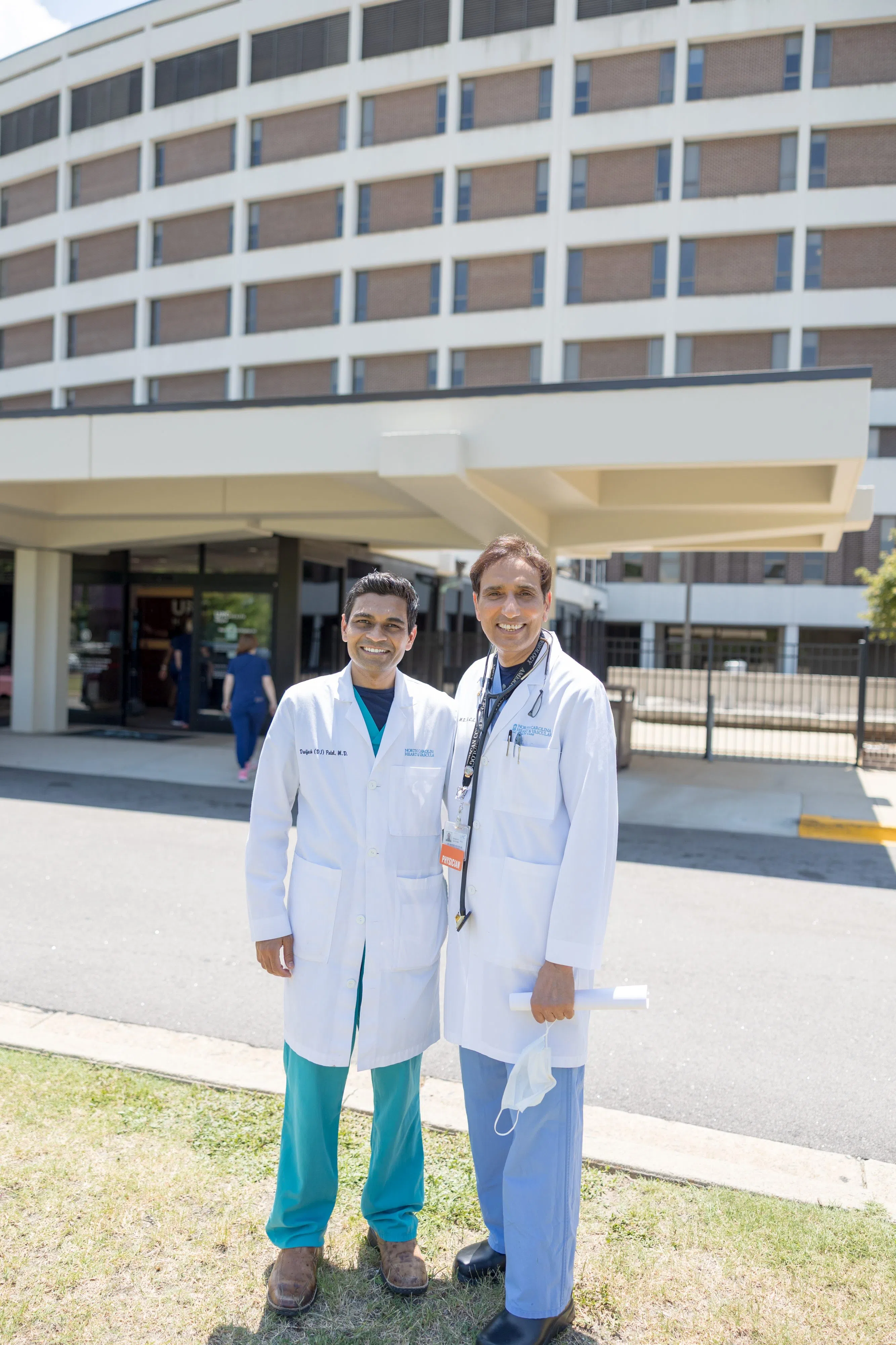UNC Health Wayne Cardiac Medical Director Dr. Dwijesh Patel (L) and Cardiologist, Dr. Waheed Akhtar (R), and the multi-disciplinary groups serving the cardiac patients of UNC Health Wayne received the American College of Cardiology's NCDR Chest Pain-MI Registry Platinum Performance Achievement Award for exceeding the standard level of care as outlined by the American College of Cardiology/American Heart Association clinical guidelines and recommendations
