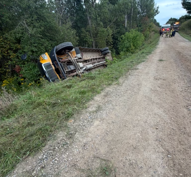 Dufferin OPP along with local emergency services, responded to a collision involving a school bus
