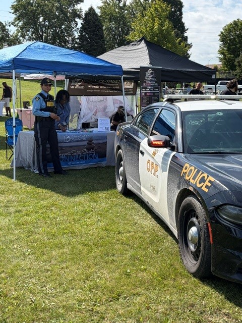 Dufferin OPP Auxiliary Unit attended the Cardinal Woods Circle of Friends gathering in Mono