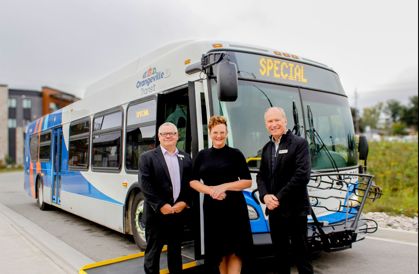 Three new buses are joining Orangeville Transit
