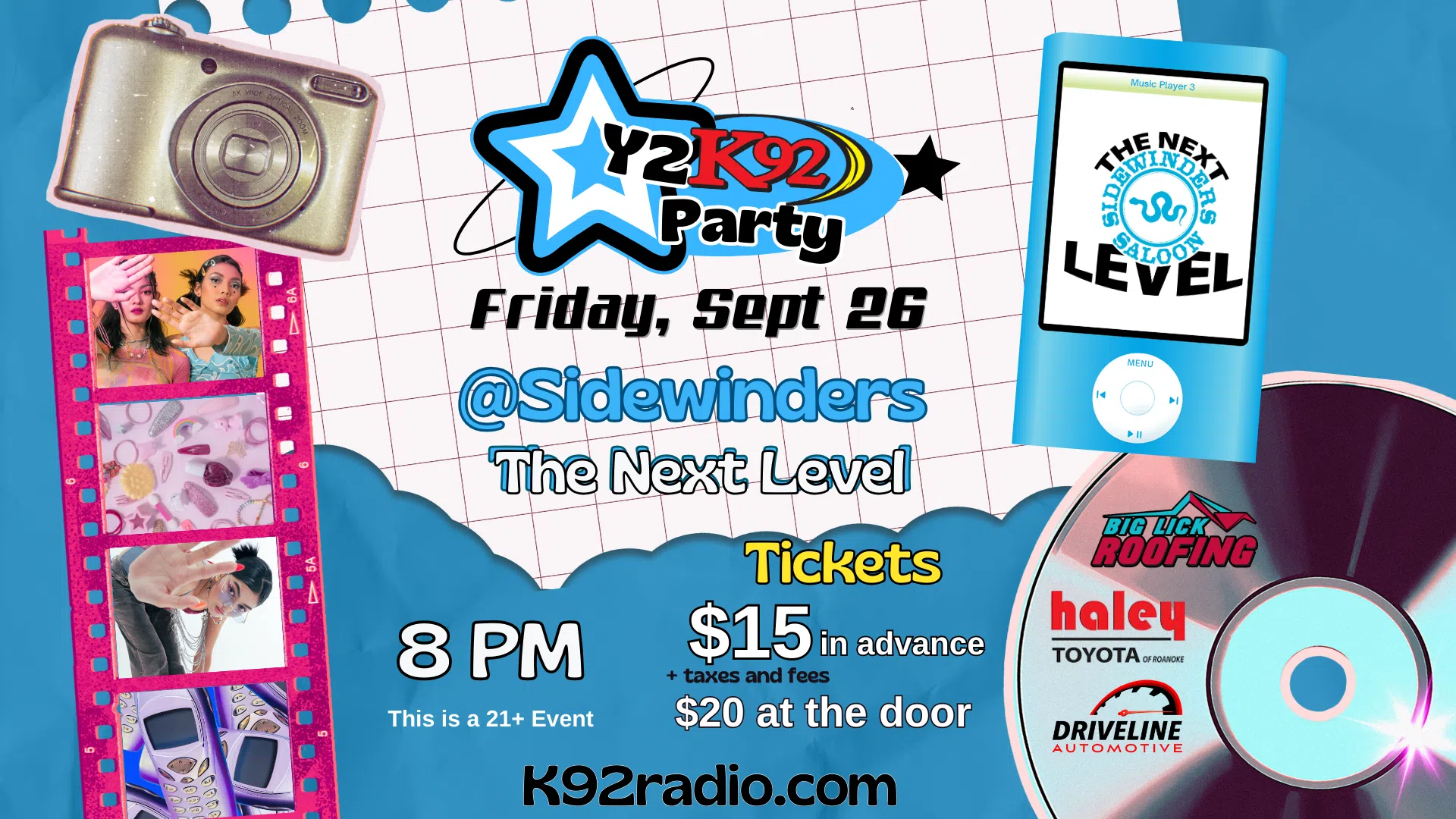 Feature: https://www.etix.com/ticket/p/98782357/y2k92-roanoke-sidewinders-steak-house-and-saloon