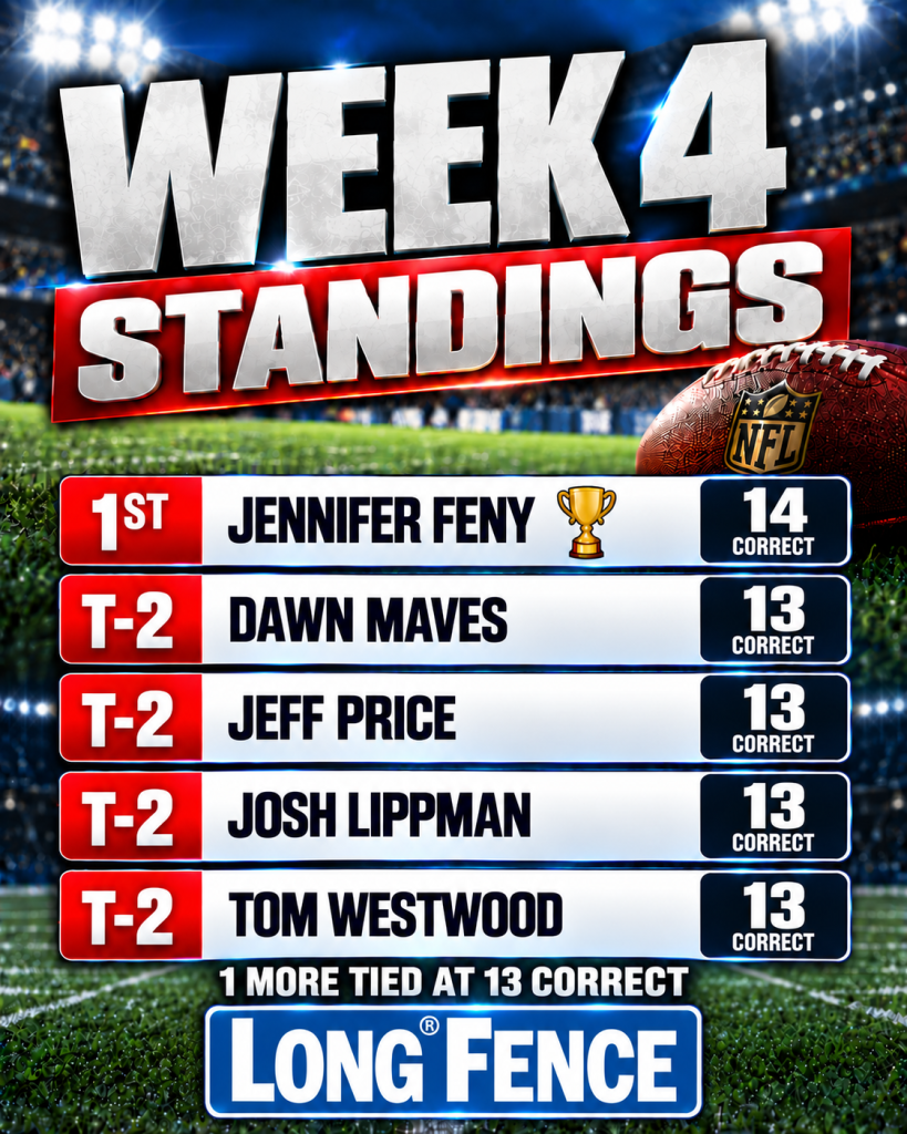 Week 4 Results Graphic