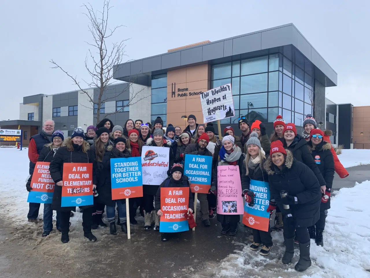 ETFO wraps up two days worth of strikes yesterday in Milton