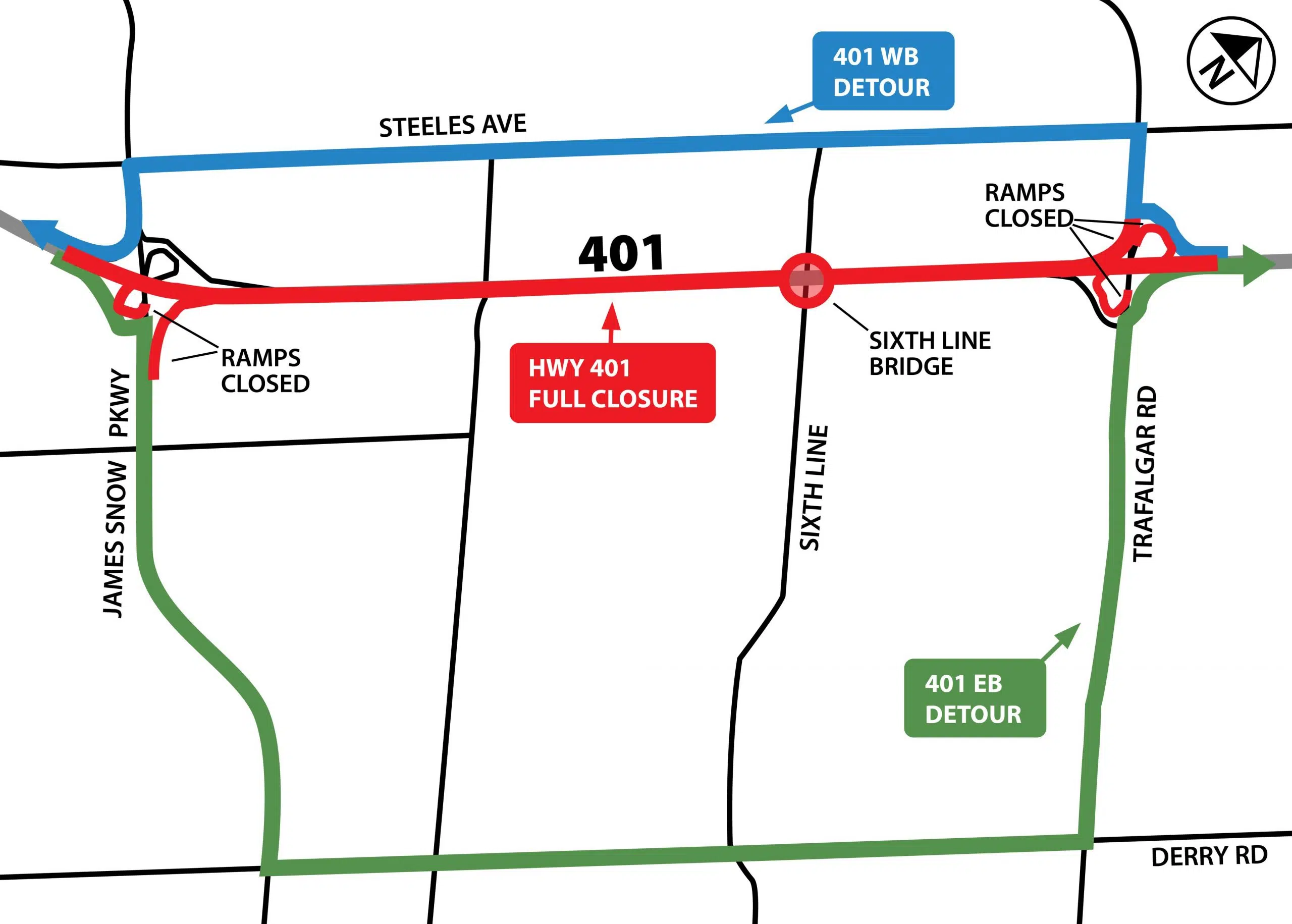 Road Closure: Highway 401