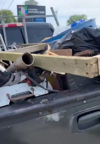 Truck in Campbellville stopped for not having bed full of items tied down