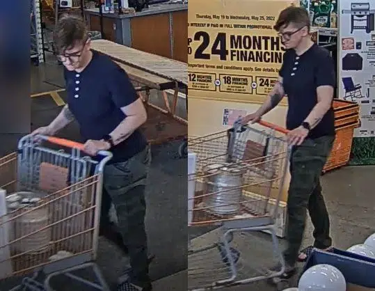 Halton Police looking for unknown suspect in Home Depot theft