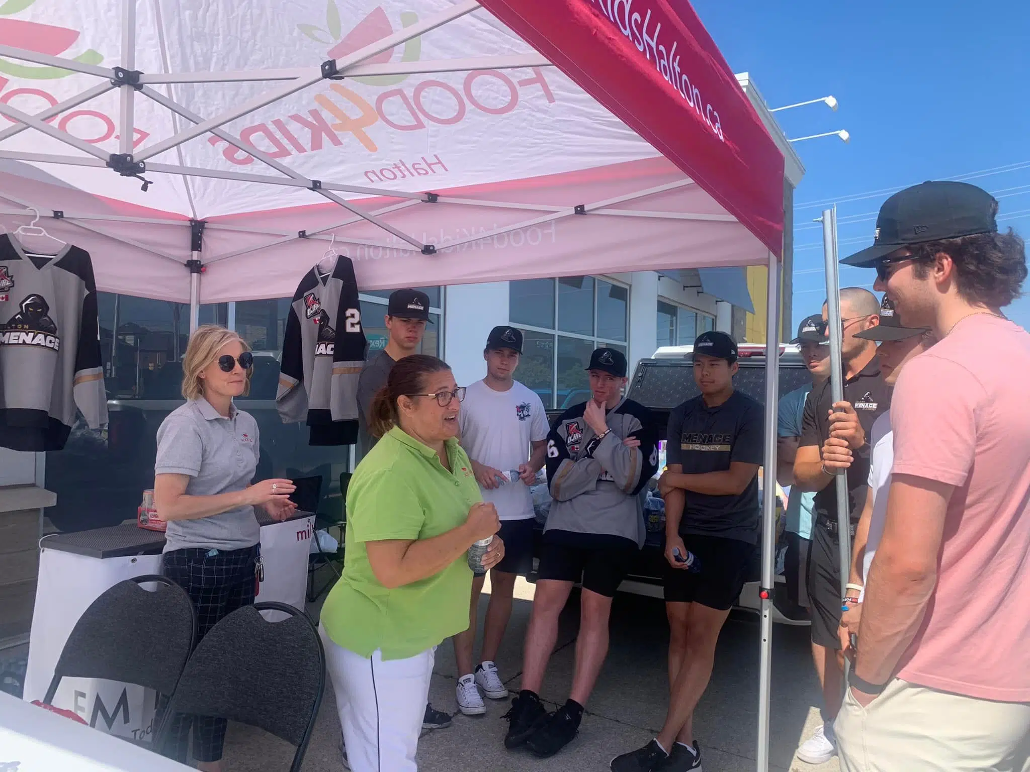 Milton Menace lend hand at the All Hands on Deck food drive