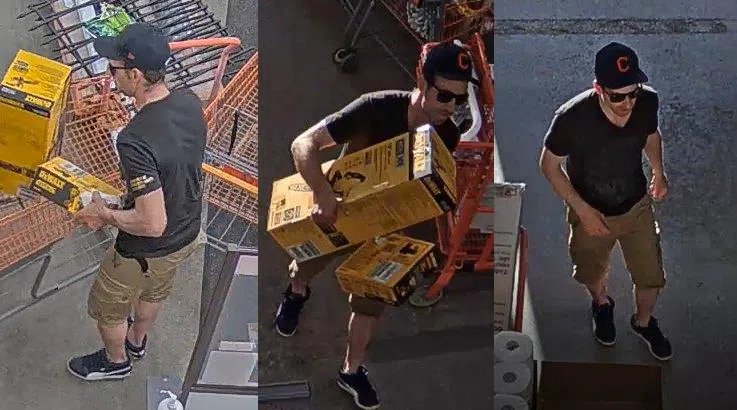 Unknown man uses old receipt for fraudulent return of saw