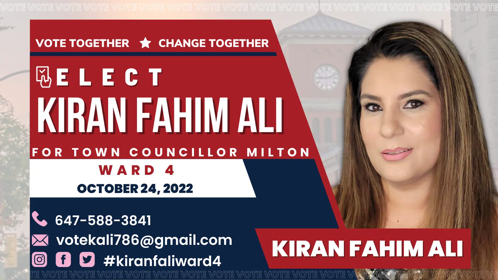 Get to know Kiran Fahim Ali: Running for Town Councillor for Ward 4