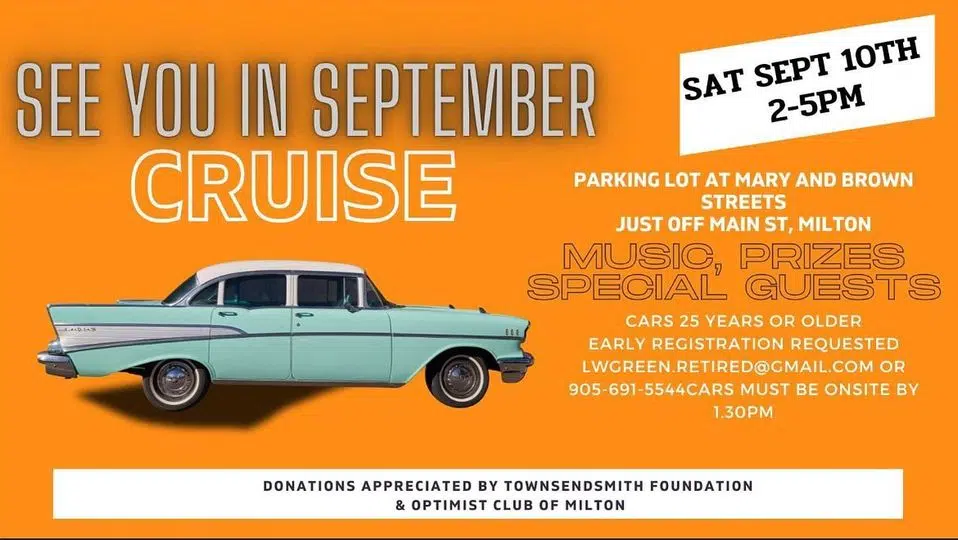 Come out to the See You in September Cruise event in Milton this weekend