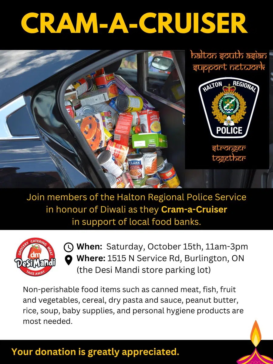 Halton Police to hold local food drive in honour of Diwali