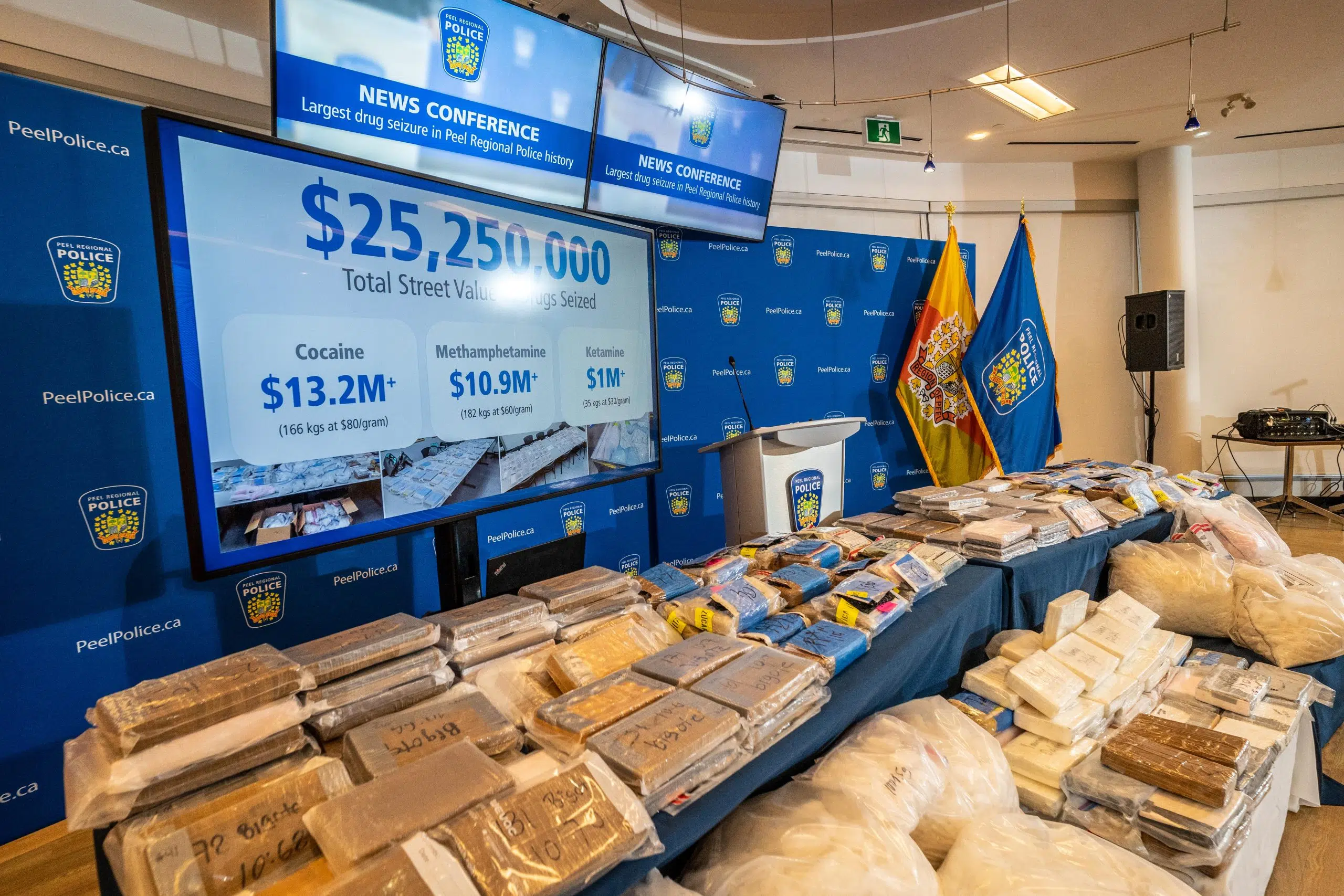 Largest drug seizure in Peel police history involves Milton truck company