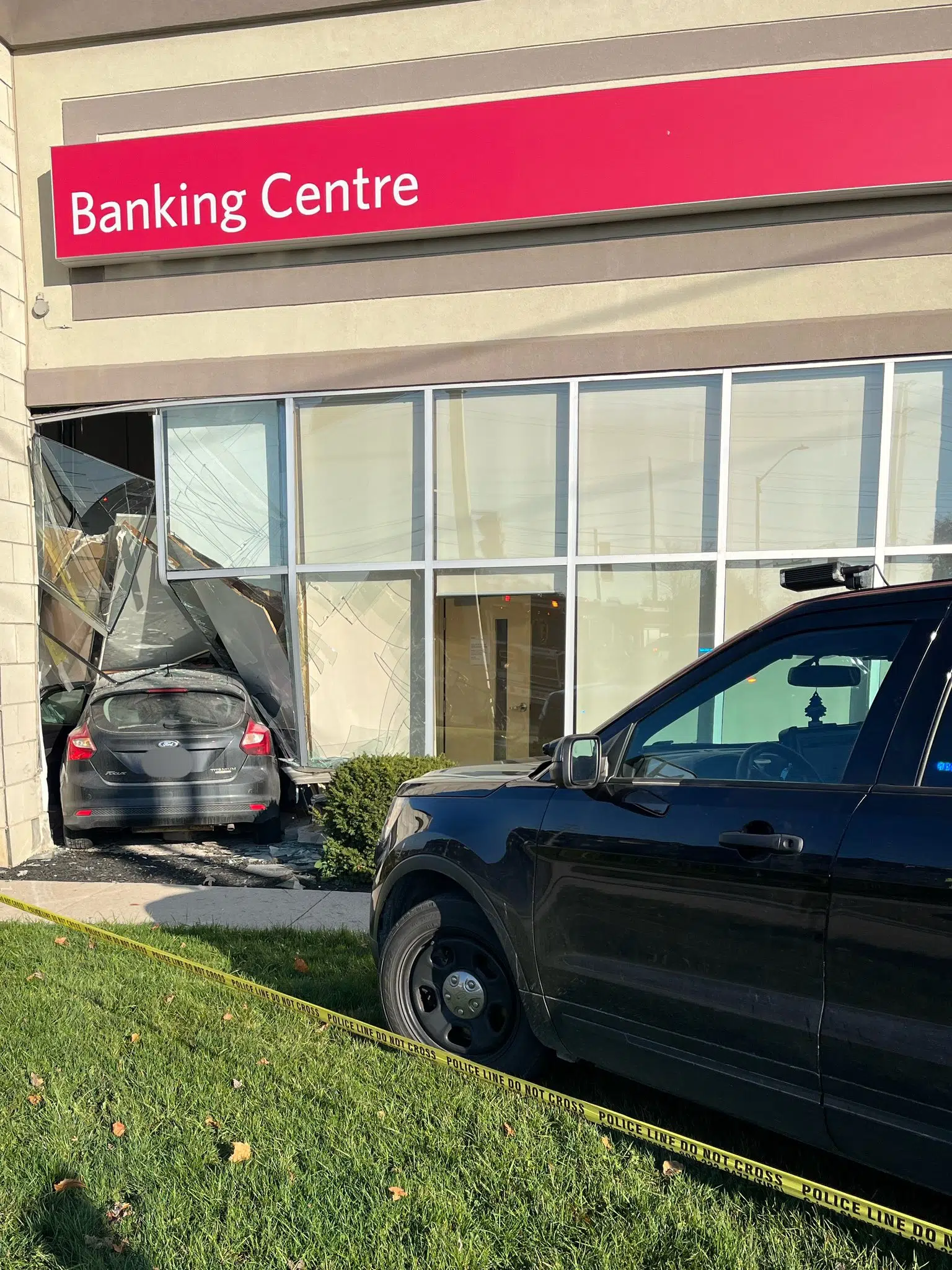 'Drive-thru banking': Vehicle crashes into Milton bank