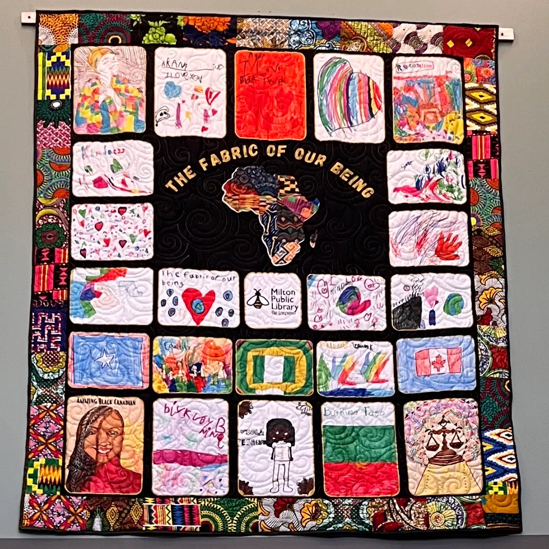 Textile Art Installation Celebrating Diversity Unveiled at Milton Public Library