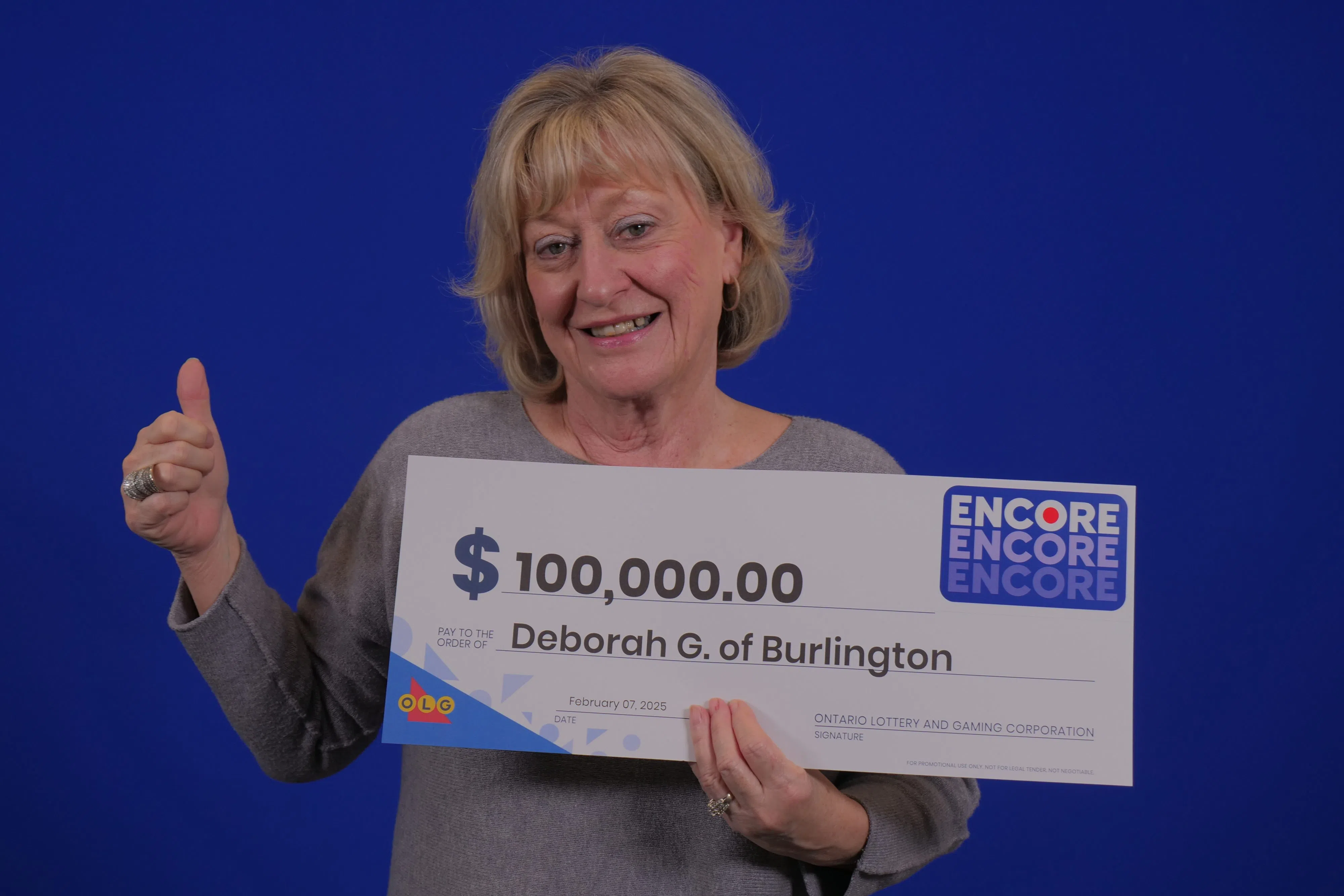 Retired Burlington woman wins $100,000 in lottery