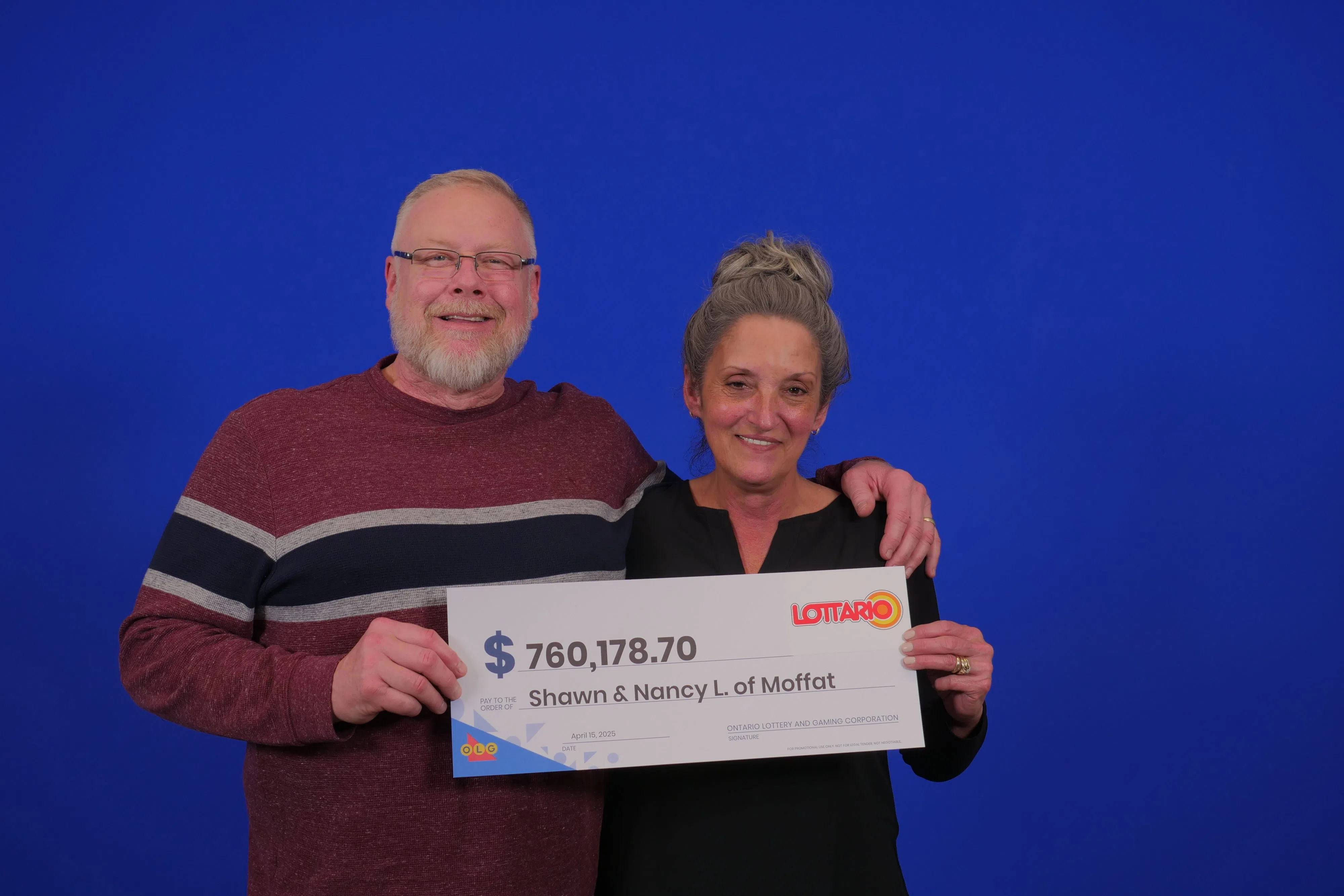 Moffat couple celebrating lottery win