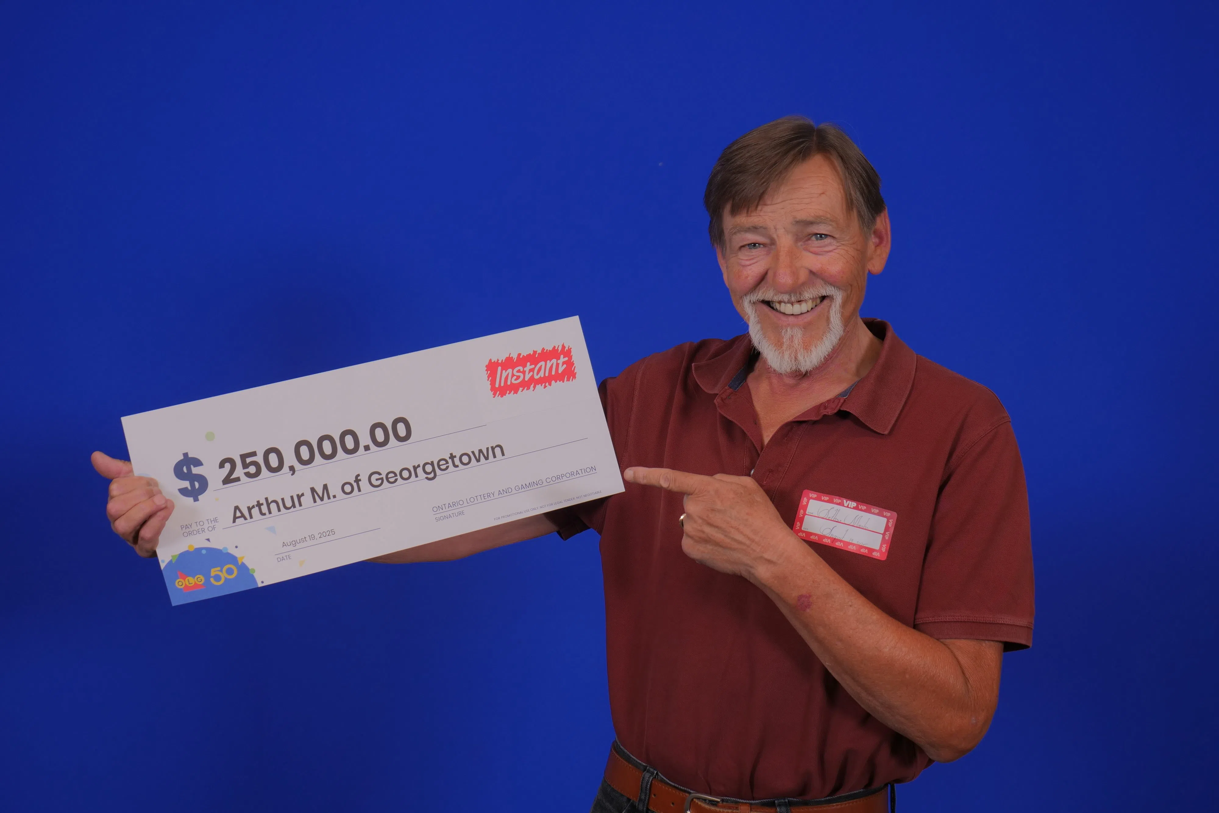 Georgetown man wins quarter of a million dollars