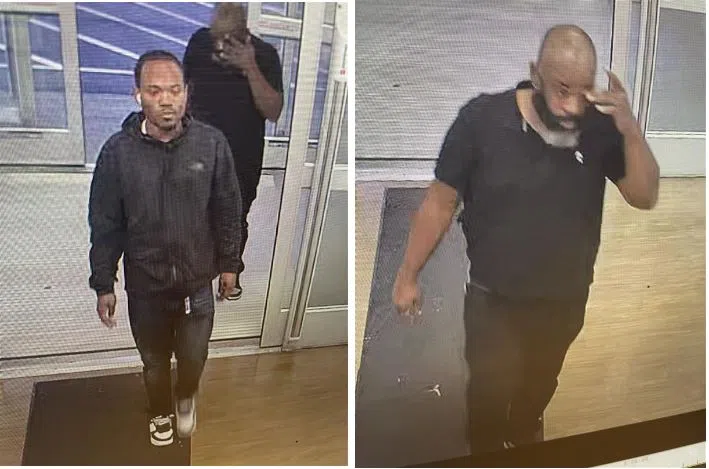 Two suspects wanted after stealing $400+ in items from Winners