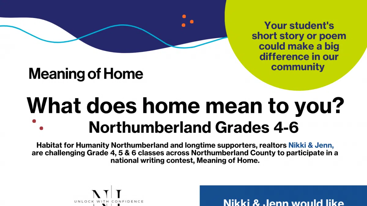 Habitat For Humanity Northumberland launches ‘Meaning of Home’ writing