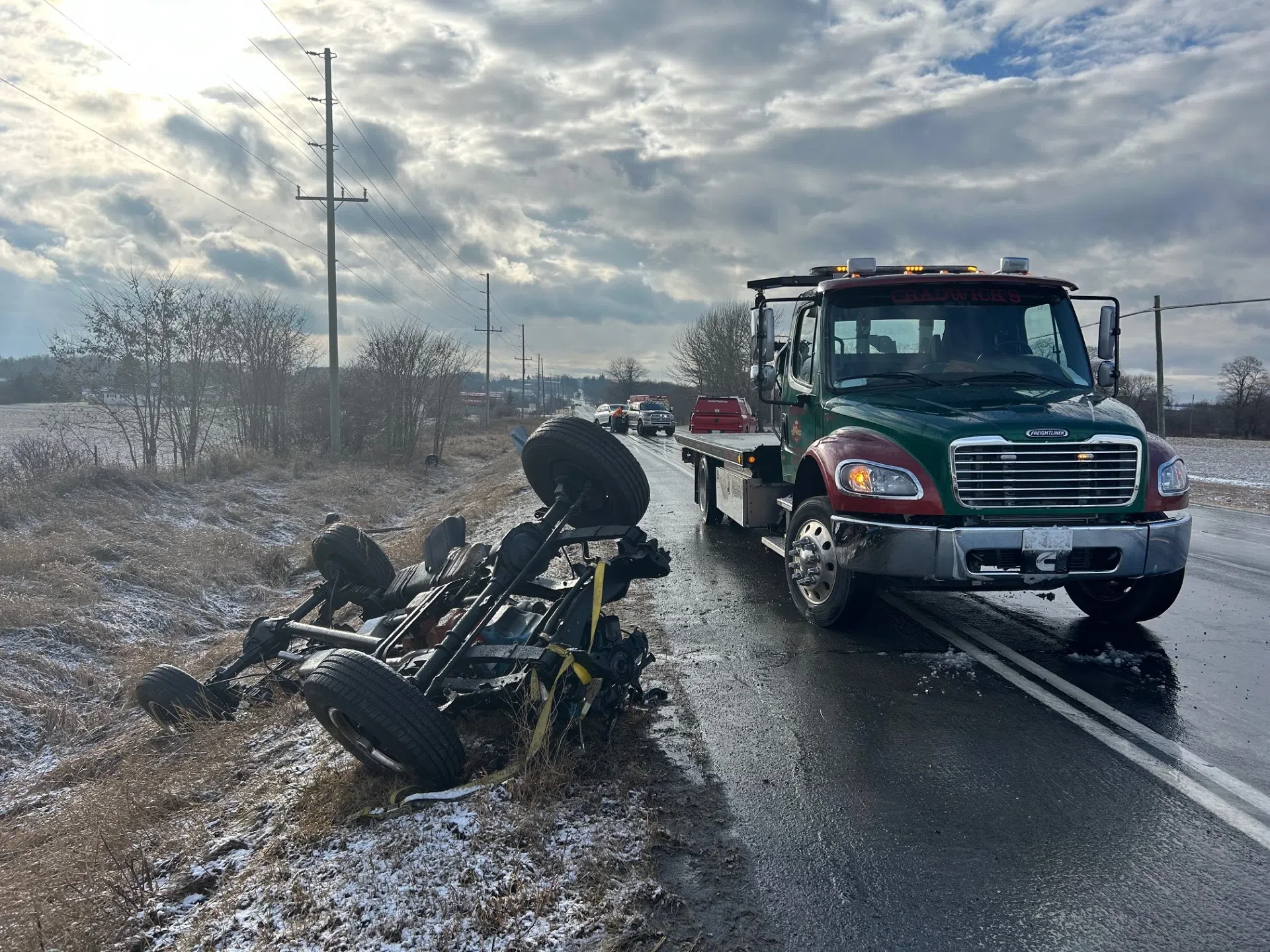 A two vehicle collision has closed Hwy 2 93.3 myFM