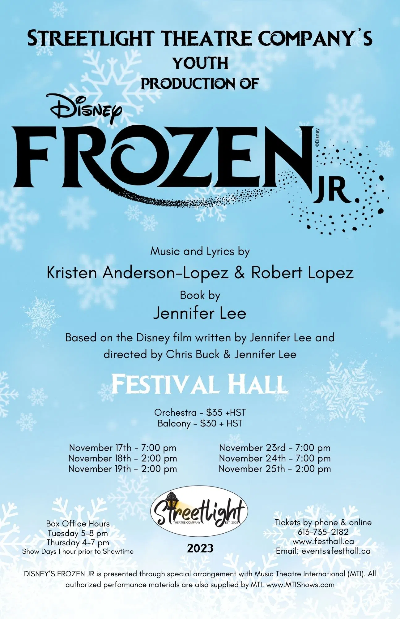 Streetlight Theatre’s young stars bring world of Frozen to life this ...