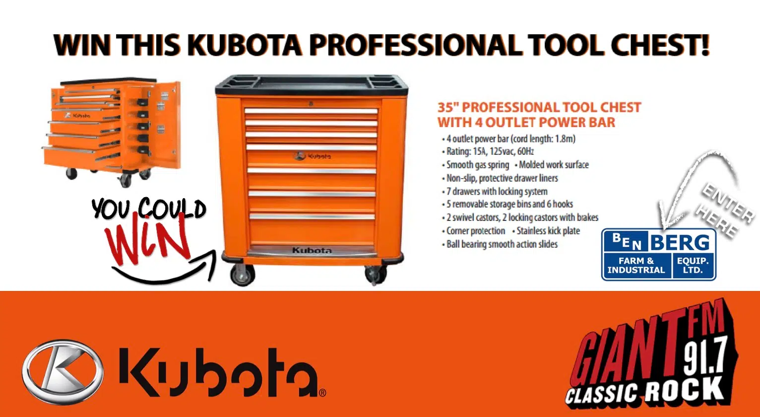 KUBOTA Tool Box Giveaway this Saturday at Ben Berg!