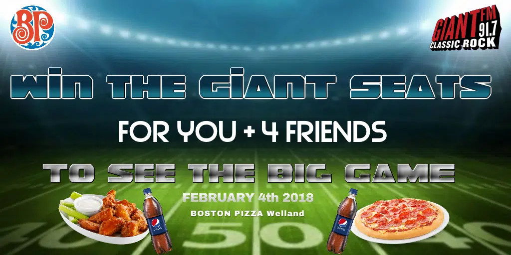 Enter to WIN the GIANT SEATS in the House @ Boston Pizza!