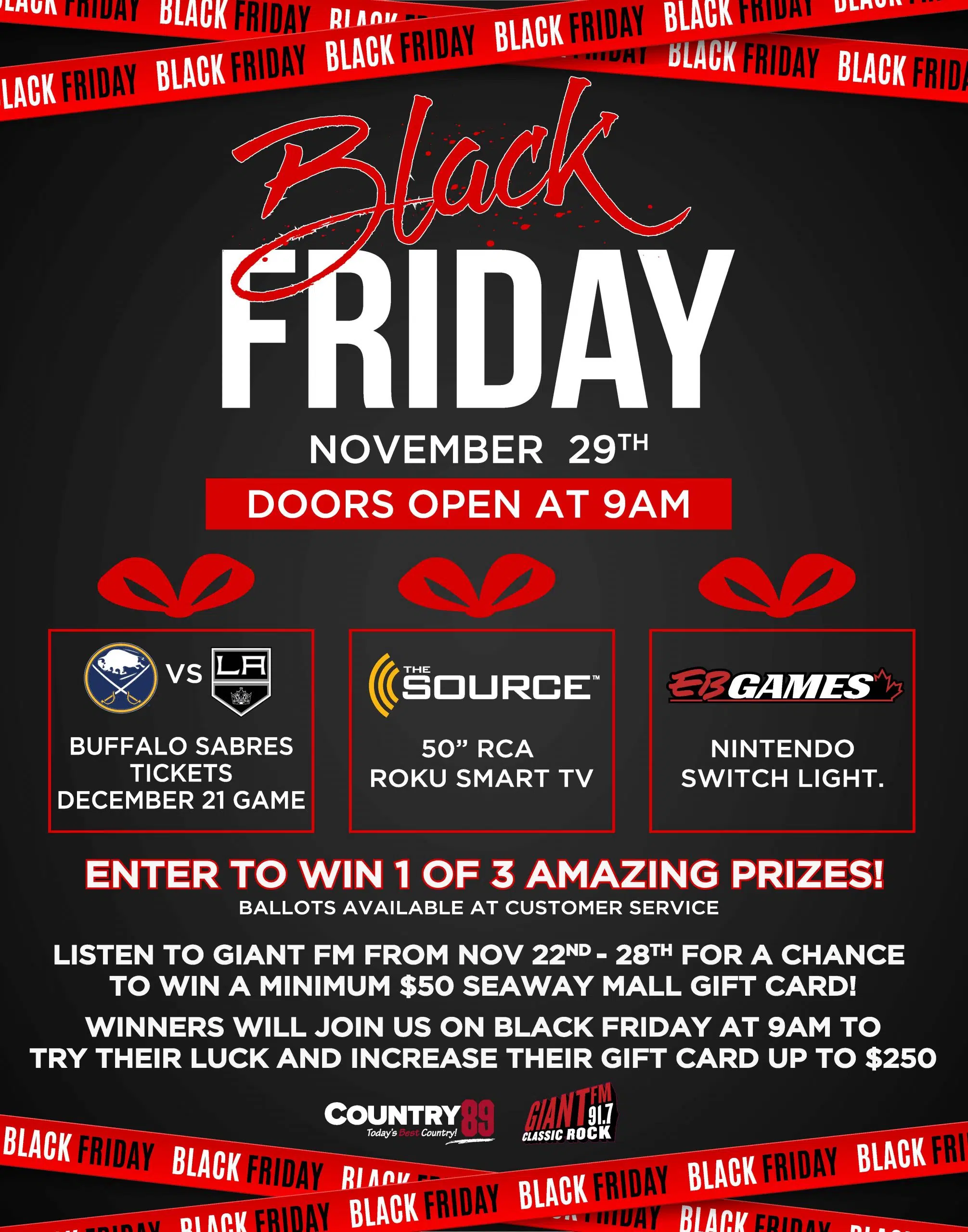 Black Friday Seaway Mall Giftcard Giveaway