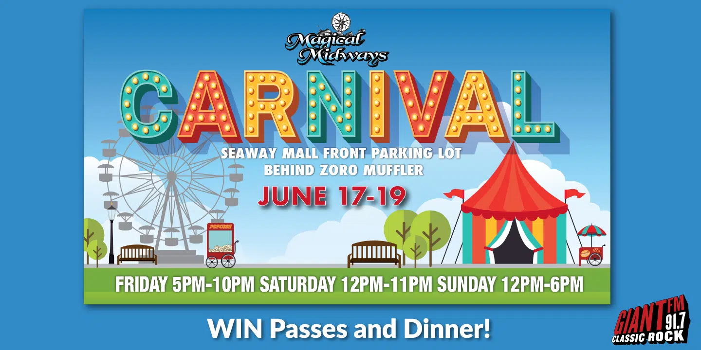 Seaway Mall Carnival 2022- Win Passes & Dinner!