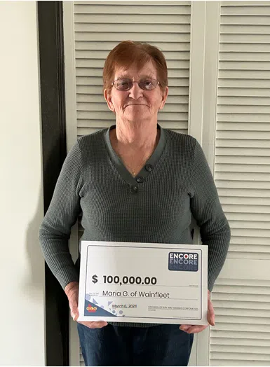 Wainfleet woman wins $100,000 playing ENCORE | GiantFM