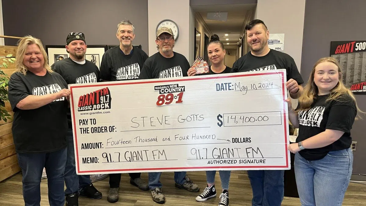 Steve Gotts of Niagara Falls takes home $14,400 through 91.7 Giant FM ...