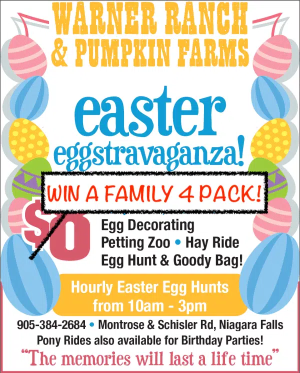 WIN a Family 4 Pack for Easter Fun at Warners!