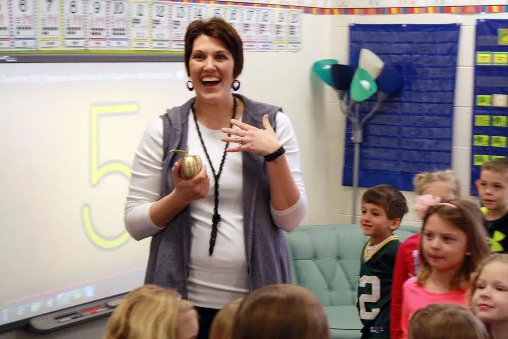 Pulaski teacher honored with 'Golden Apple' award