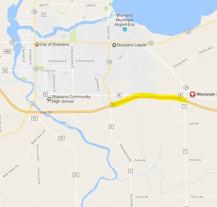 Shawano Co. Accident Closes Portion Of Highway 29