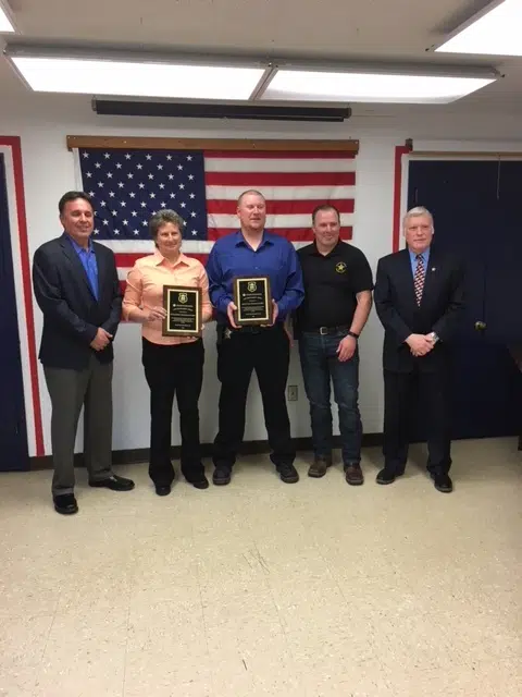 Optimist Club recognizes two officers and a dog