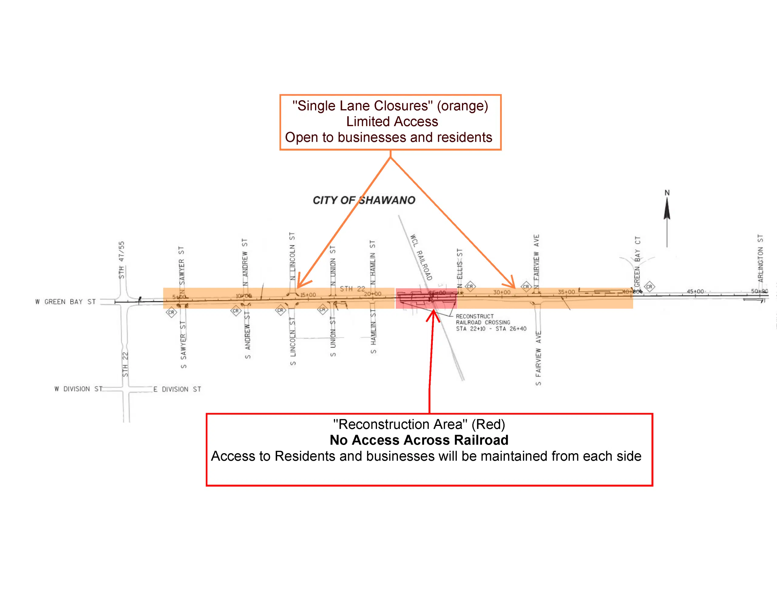 Closure scheduled for WIS 22 in Shawano County