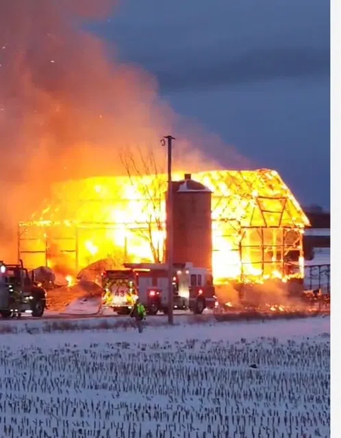 Barn Destroyed in Shawano County Fire