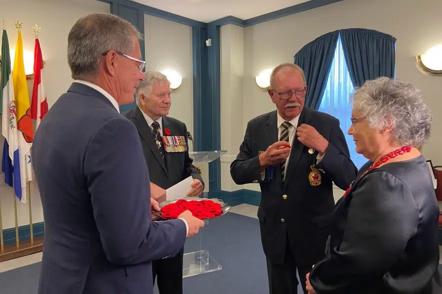 Saskatchewan's first poppies handed out in annual ceremony