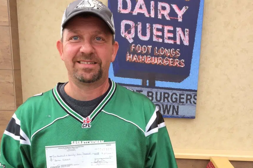 Rider fan with young family wins huge 50/50 jackpot