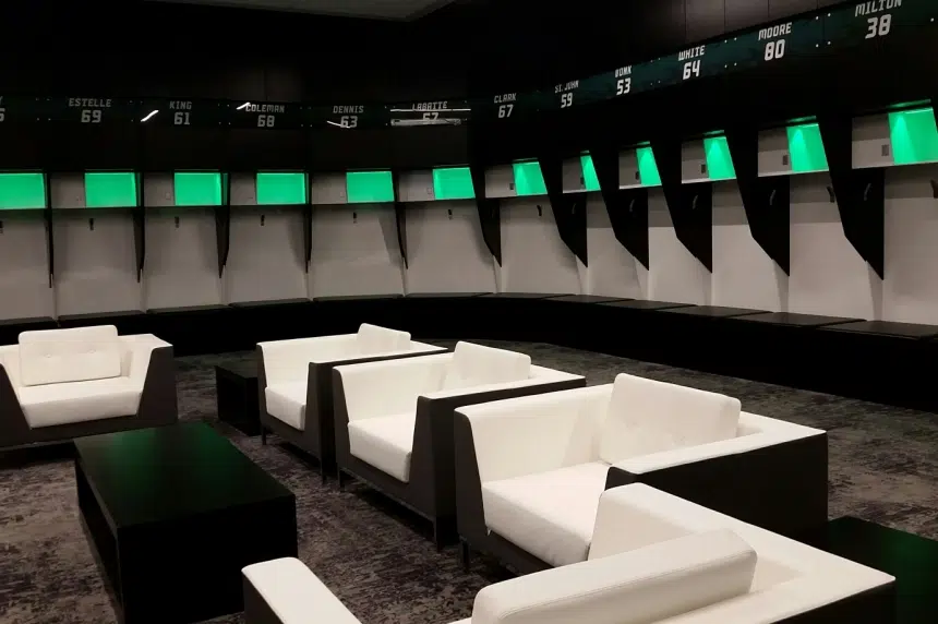 Take a look inside the Riders locker room, training facilities