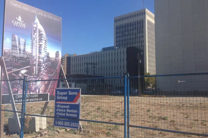 Regina mayor says permit sought to start Capital Pointe project again