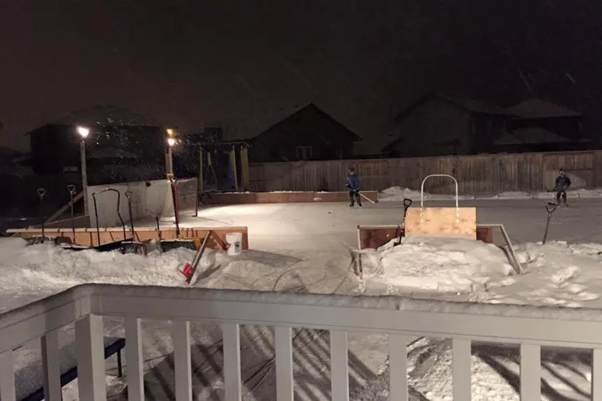 Hockey Dad going all out on outdoor rinks despite cold temperatures
