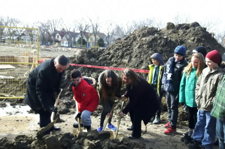 Connaught students return for sod-turning ceremony in Cathedral