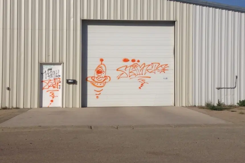 Vandals tag 17 spots on grafitti spree in Moose Jaw