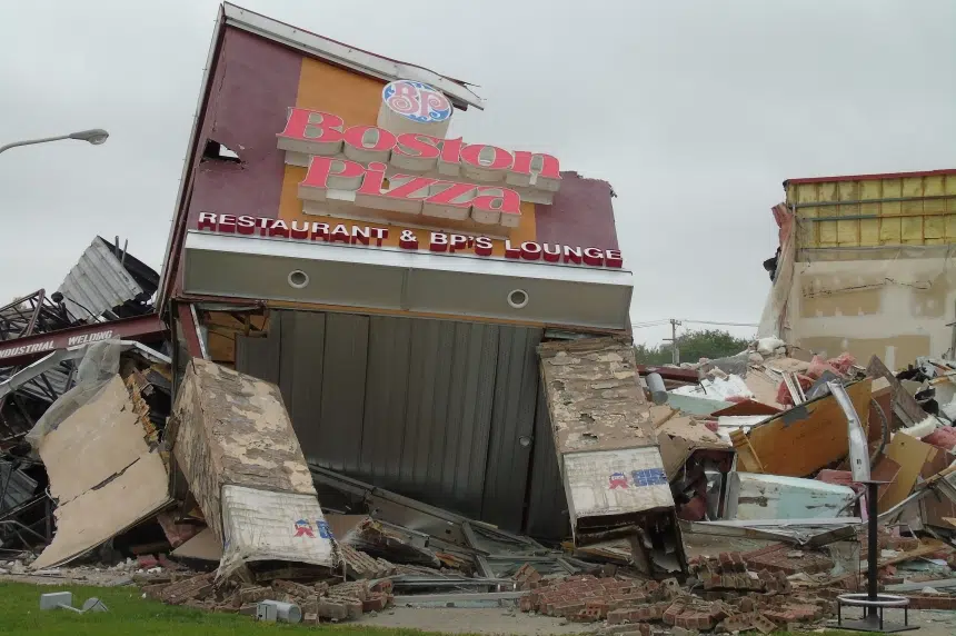 PHOTOS: Demolition paves way for new Boston Pizza in Saskatoon