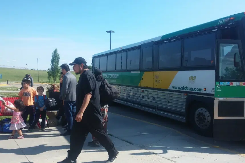 PHOTOS: Sask. fire evacuees arrive in Cold Lake, Alta.