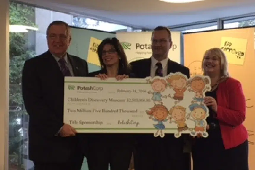 PotashCorp cuts cheque for new Saskatoon children's museum
